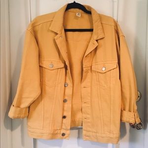 yellow denim jacket